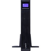 Black Origin Storage Uniti Power Symphony UPS with LCD screen and vented front panel, 2U rackmount design.