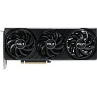Black Palit GeForce RTX 5070 Infinity 3 OC graphics card with three cooling fans and 12 GB GDDR7 memory.