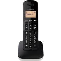 Black Panasonic KX-TGB610JTW cordless phone with numeric keypad, caller ID display, and charging base.