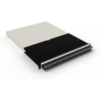 Black PATCHBOX .one 30RU UTP with retractable cables and modular design, featuring a sleek rectangular casing.
