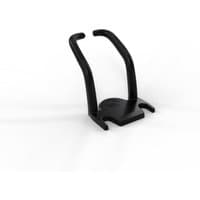 Black PATCHBOX Patchcatch cable organizer with two curved hooks and a flat base, designed for cable management.