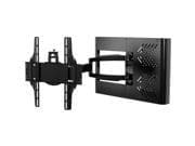 Black Peerless HA746-STB TV mount designed for 55" TVs, featuring a sturdy metal construction with adjustable arms for optimal positioning and ventilation holes for heat dissipation.