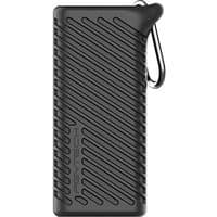 Black PGYTECH USB 2.0 Type-C card reader with diagonal grooves and a metal clip.