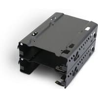 Black Phanteks HDD mounting bracket with dual slots, metal construction, and side ventilation holes.