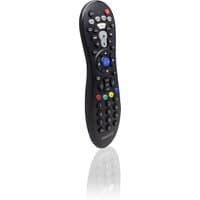 Black Philips SRP3014/10 remote control with colorful buttons and ergonomic design.