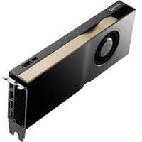 Black PNY NVIDIA RTX 4500 graphics card with gold accents, large cooling fan, and multiple display ports.