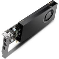Black PNY NVIDIA RTX A400 graphics card with 4 GB GDDR6, single fan, and multiple display ports.