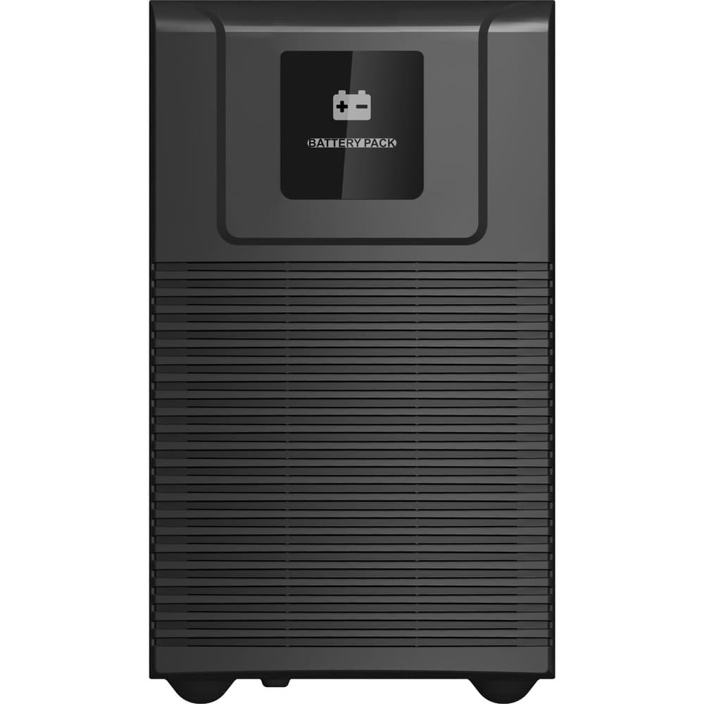 Black rectangular battery pack with a smooth front panel featuring a battery icon, horizontal grooves on the sides, and a compact design suitable for 12V 9Ah applications.