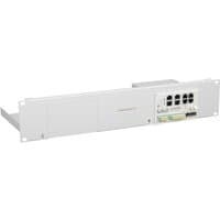 White Rackmount.IT RM-FR-T31 mounting bracket with multiple ports and a sleek, rectangular design.