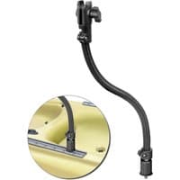 Black RAM Mounts Flex-Rod 18" single socket arm with adjustable track base and curved design.