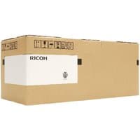 Brown cardboard box with Ricoh logo, white label, and black symbols on top, containing Ricoh Priner Ki Minennce Ki.