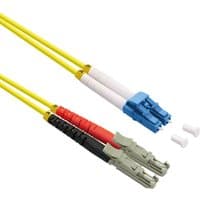 Yellow ROLINE InfiniBand/fibre optic cable, 7.5m, with E-2000 (LSH) and LC connectors, red and black tips.