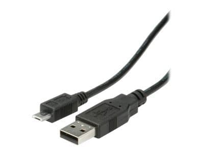 Black USB 2.0 cable, 3 meters long, featuring a standard USB-A connector on one end and a USB-B connector on the other, made of flexible plastic material.