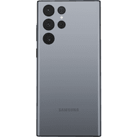 Graphite Samsung Galaxy S22 Ultra back cover with quad camera cutouts and sleek matte finish.