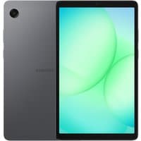 Grey Samsung Galaxy Tab A11, 8.7-inch display, slim bezels, rear camera, sleek design.