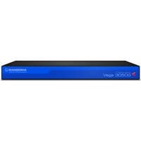 Black and blue SANGOMA Vega 3050G FXS Gateway with 50 ports and sleek rectangular design.
