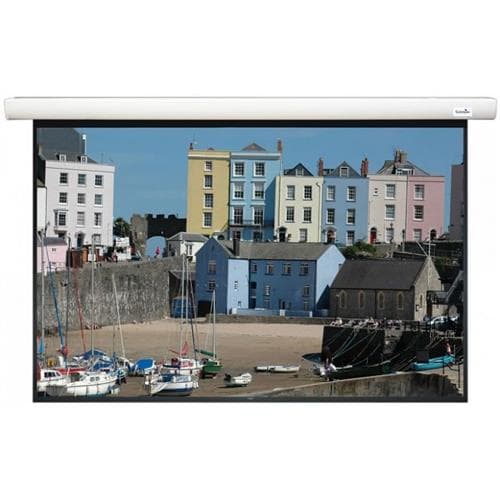 Sapphire AV SEWS400BV-a projection screen, 5.08 m (200"), 4:3 aspect ratio, featuring a sleek white casing and a matte black viewing surface, ideal for presentations and home theaters.