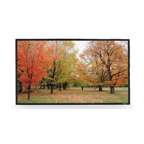 Sapphire AV SFSC234-SB projection screen features a 2.69 m (106") size, 16:9 aspect ratio, with a sleek black frame and a smooth, matte white surface for optimal image clarity.