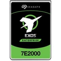 Seagate Enterprise ST2000NX0253 hard drive, black and green label, 2 TB, 7200 RPM, 128 MB cache, Exos logo.