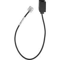 Black Sennheiser ADP RJ45-RJ adapter cable with RJ45 connector and black rectangular housing.