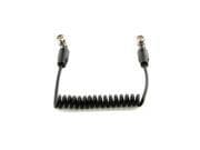 Coiled black signal cable measuring 1.72 meters, featuring two metal connectors at each end for secure connections.