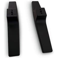 Black Sharp ST-32E2 optional stand with sleek, angular design and mounting holes on top.