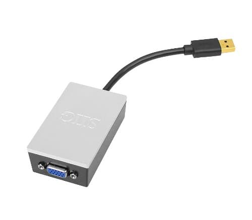 Silver USB 3.2 Gen 1 interface adapter with a black cable, featuring a VGA port and the Siig logo embossed on the top surface.