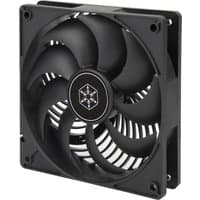 Black Silverstone Air Penetrator 120i computer case cooler with 12 cm fan and spiral blade design.