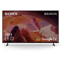 Sony 65-inch 4K Ultra HD Smart TV, black frame, thin bezels, LED display, Google TV branding on screen.