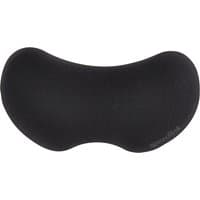 Black Speedlink gel wrist rest with ergonomic curved shape and velvet finish.