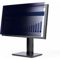 StarTech.com 23.8-inch privacy screen, black frame, semi-transparent, hanging design, fits 16:9 computer monitors.