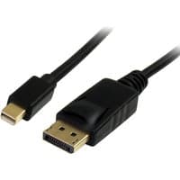 Black 2m Mini DisplayPort to DisplayPort 1.2 cable with gold-plated connectors for 4K resolution by StarTech.com