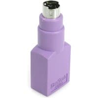 Purple StarTech.com USB to PS/2 adapter with a rectangular base and a round metal connector.