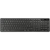 Black Targus EcoSmart wireless keyboard with Bluetooth, full QWERTY UK layout, and numeric keypad.