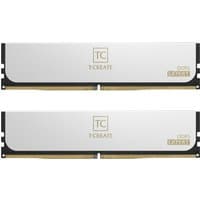 Silver Team Group T-CREATE DDR5 memory module, 64 GB, 2 x 32 GB, 288-pin DIMM, with gold accents and logo.