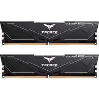 Black Team Group VULCAN memory module, 16 GB, sleek design with T-FORCE logo and angular patterns.