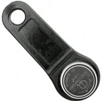 Black TomTom navigator accessory with circular metal component and looped handle.
