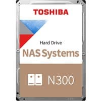 Toshiba N300 internal hard drive, 10 TB, 7200 RPM, 512 MB, 3.5-inch, silver casing with NAS Systems label.