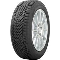Toyo Celsius AS2 tire, 185/60 R15 88V XL, black rubber with V-shaped tread pattern, mounted on silver alloy wheel.
