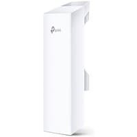 White TP-Link outdoor CPE with rectangular design, TP-Link logo, and mounting bracket on the side.