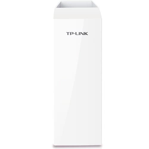 White rectangular outdoor CPE with a glossy finish, featuring the TP-Link logo, designed for 2.4GHz wireless connectivity with a 300Mbps speed and 9dBi antenna.