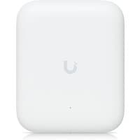 White Ubiquiti U7 Outdoor WiFi 7 Access Point with rounded edges and subtle logo on front.