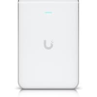 White Ubiquiti U7 Pro Wall unit with PoE, sleek rectangular design, subtle LED indicator, and Ubiquiti logo.