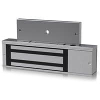 Black and grey Ubiquiti UA-Lock-Magnetic-540kg electromagnetic lock with rectangular metal casing.