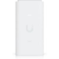 White Ubiquiti PoE adapter with sleek rectangular design and subtle logo on the front.
