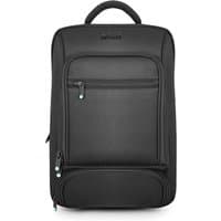 Black Urban Factory Mixee laptop backpack with front zippered pockets and padded handle.