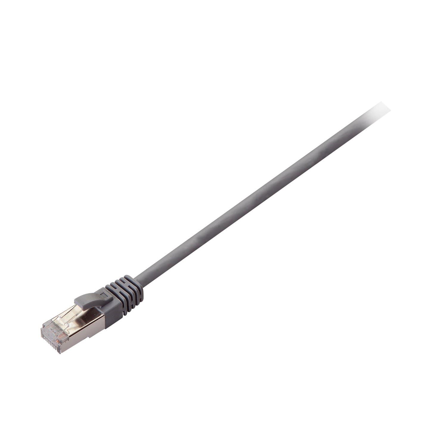Grey Cat6 shielded (STP) cable, 5m long, featuring RJ45 male connectors on both ends, designed for reliable network connectivity.