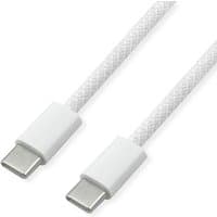 White USB 2.0 cable, 3m, with USB-C connectors and braided exterior.