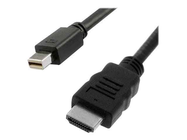 Black Mini DisplayPort to HDMI cable, featuring a Mini DP connector on one end and an HDMI connector on the other, with a length of 3 meters.
