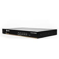 Black Vertiv Avocent 16-Port ACS 8000 with single AC power supply, sleek design, front panel ports and LED indicators.